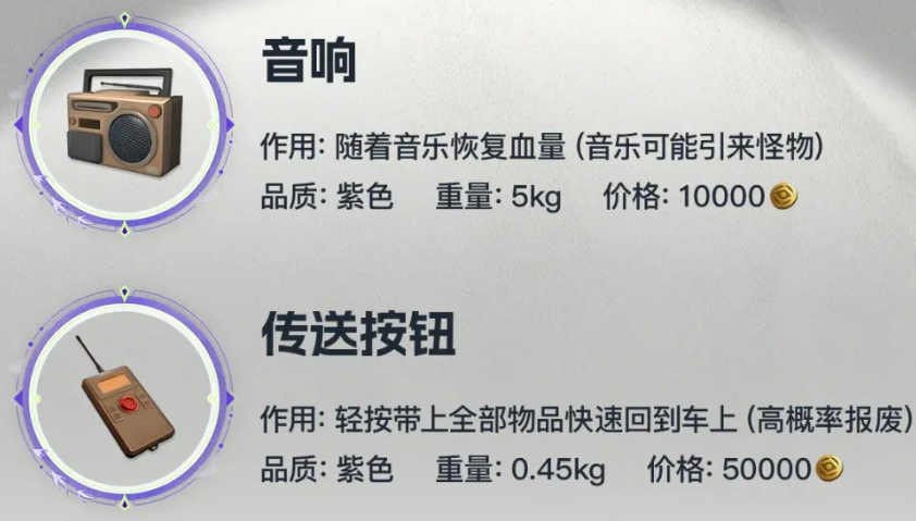 超自然行动组道具价格/品质/使用攻略